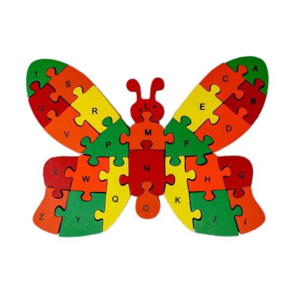 Wooden Butterfly Shaped Puzzle 3D