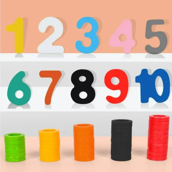 Three-in-One Educational Board for Shapes and Numbers