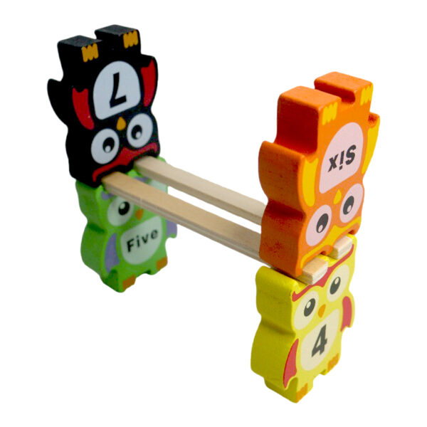 Wooden Owl Stacking Game - Image 4