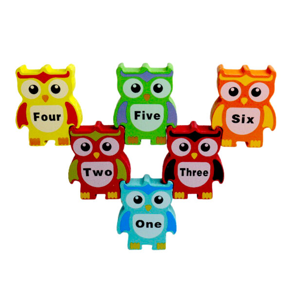 Wooden Owl Stacking Game - Image 2