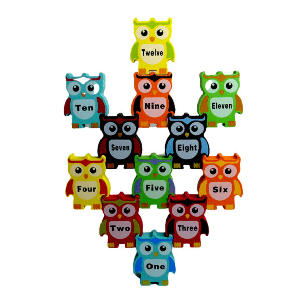 Wooden Owl Stacking Game - Image 3