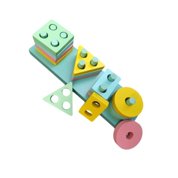 Wooden Geometric Shape Sorter - Image 2