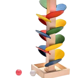 Wooden Colourful Tree Run Track Game