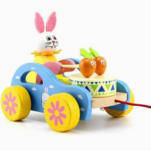 Wooden-Pull-Along-Toy-–-Rabbit-Car
