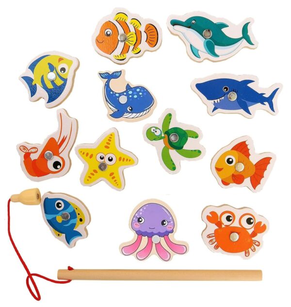 Wooden Magnetic Fishing