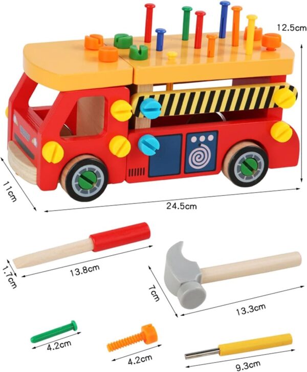 Wooden Screwdriver Truck Toy Set - Image 3