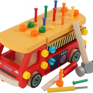 Wooden Screwdriver Truck Toy Set