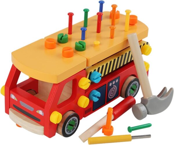 Wooden Screwdriver Truck Toy Set