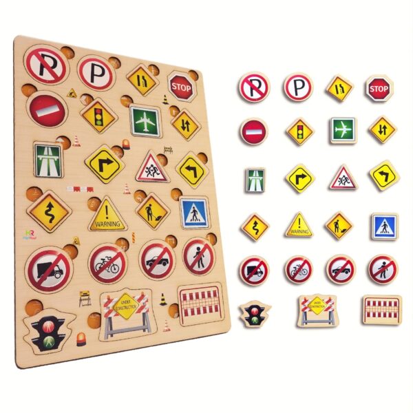 Wooden Traffic Signs Puzzles