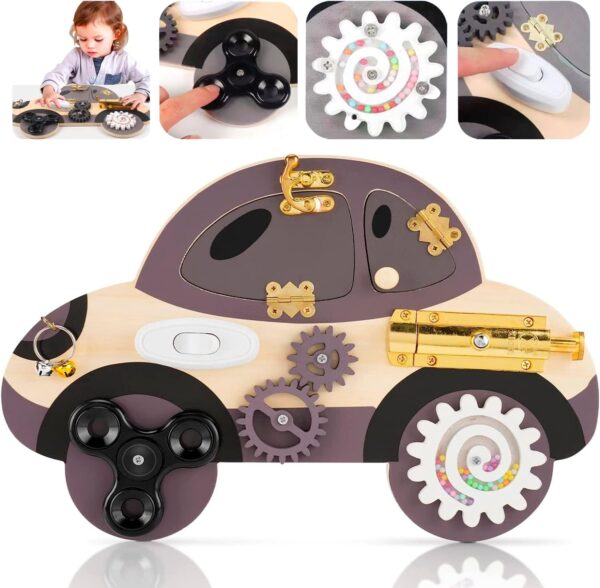 Wooden Car Busy Board - Image 4