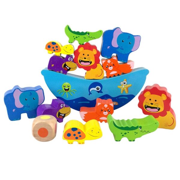 Wooden Animal Stacking Blocks