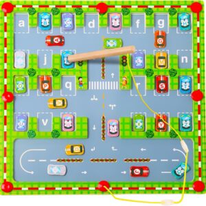 Wooden Magnetic Alphabet Maze Board
