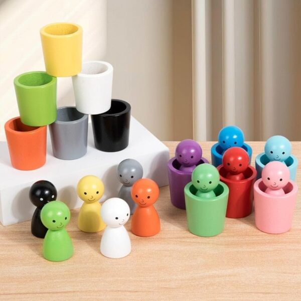 Wooden Color Sorting Cup - Image 4
