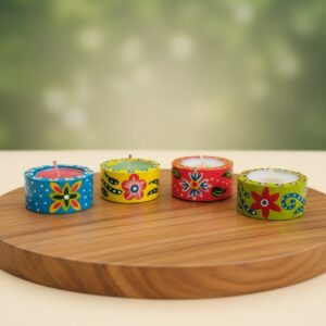 Wooden Candles Set of 2