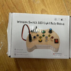 Wooden Switch LED Light Busy Board