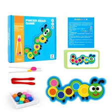 Wooden Pincer Bead Game